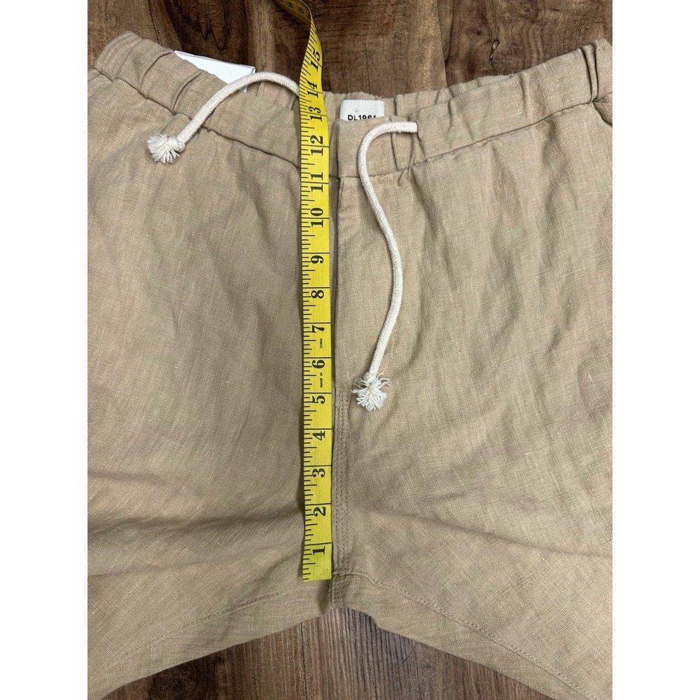 DL1961 Lukas Slim Straight Pantalon Khaki Linen Pants 32 x 32.5 - Picture 9 of 10